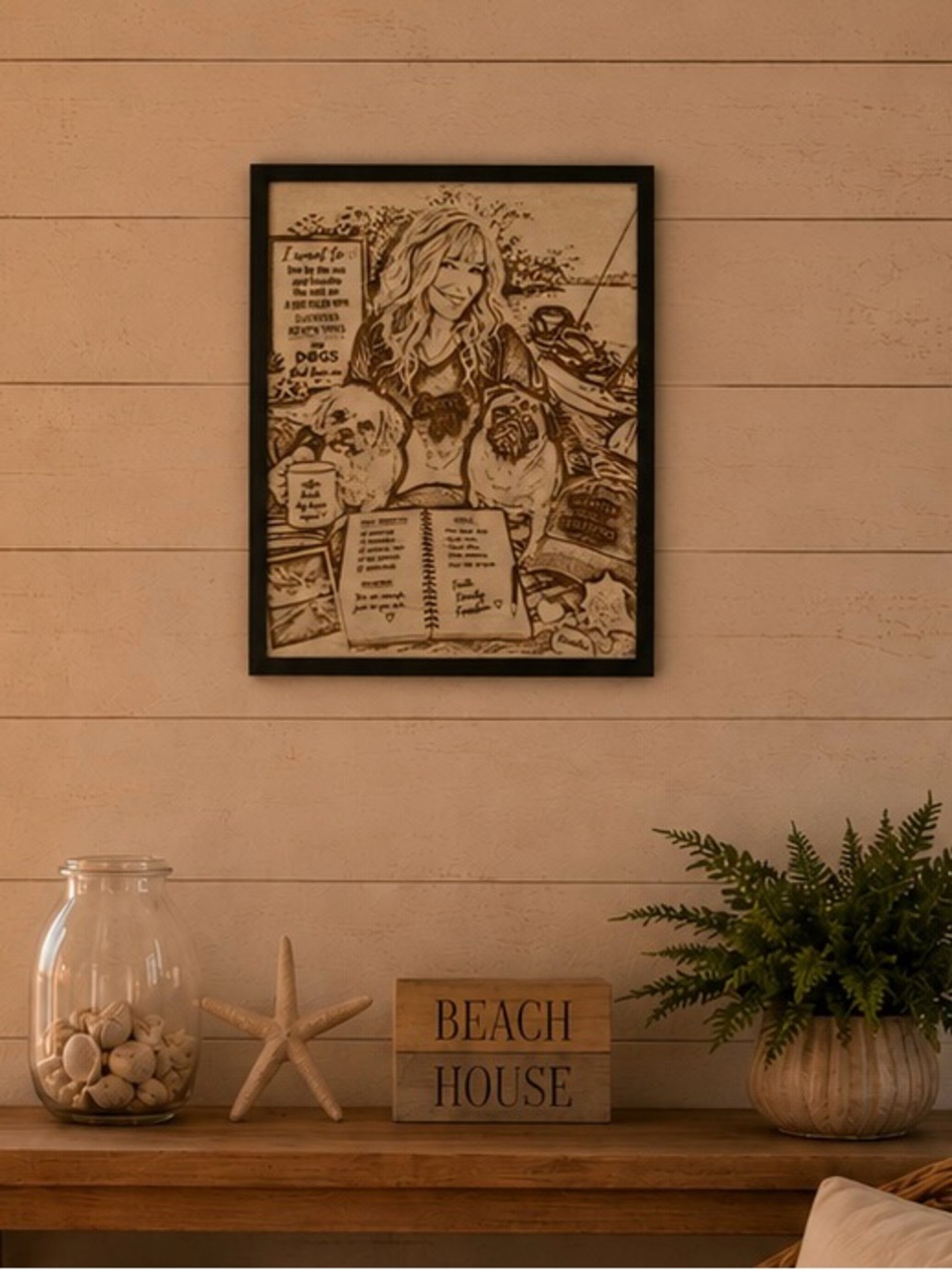 Custom engraved photo on wood any picture! pet memorial, Vacations etc - Picture 7 of 13